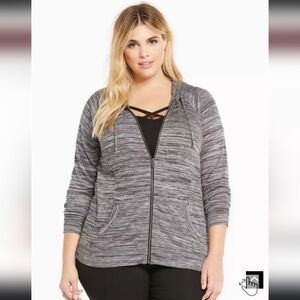 Torrid Marled Knit Hoodie